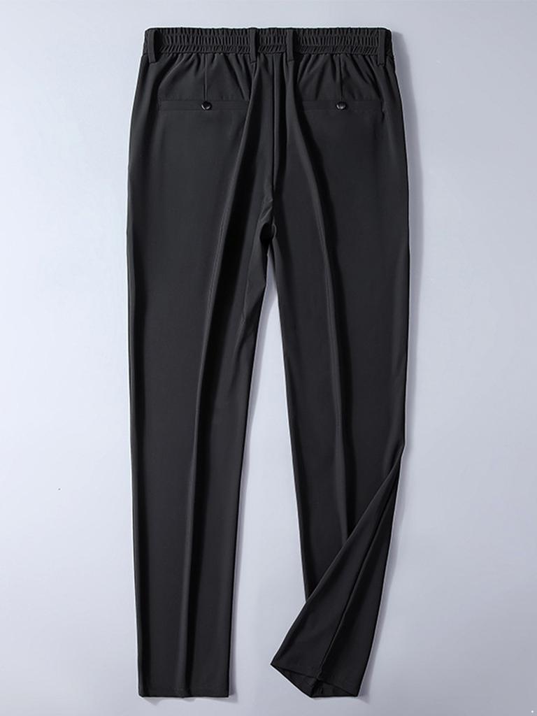 Men Quick-Drying Golf Pants Lightweight Stretchy - Casual Elastic Waistband Trousers with Pockets