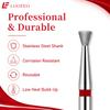 10PCS Diamond Nail Drill Bit Set Reverse Trapezoid 2.4/2.6/3/3.5/4/4.5mm Nail Milling Cutters Nail File Bit Sets for Nail Prep Nail Groove Cleaning