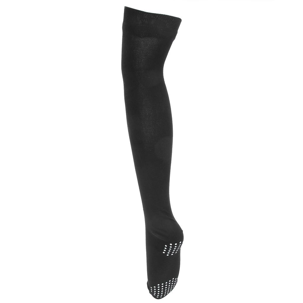 Damen Yoga Socken Rutschfest Warm Oberschenkelhohe Strümpfe für Fitness Lateinamerikanischer Tanz Sport Schwarz