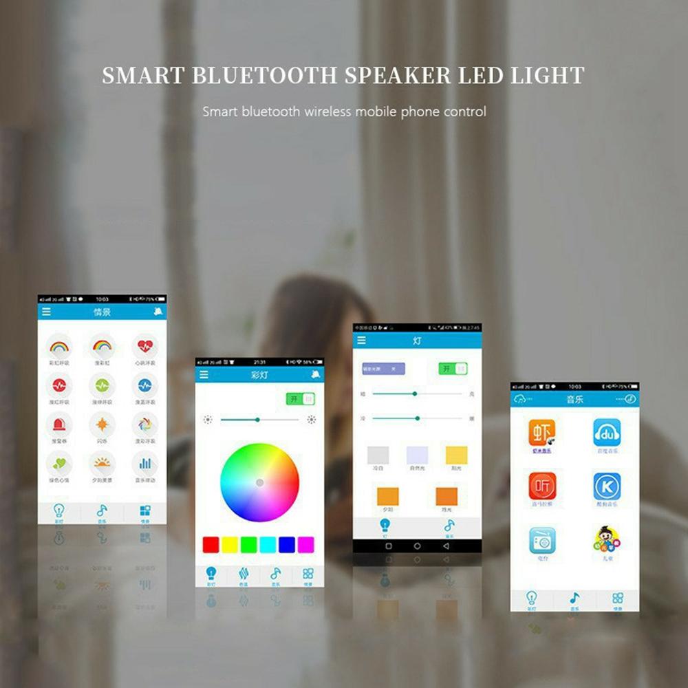 Round LED Music Ceiling Light 30CM 36W Bluetooth-Compatible Smart RGB Colorful Lamp Support Remote/APP Control