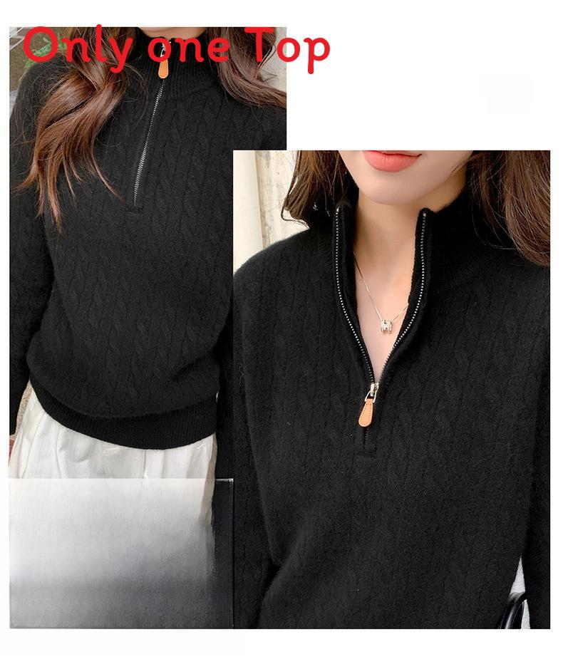 Knit Sweater Women Fall Winter High Neck Pullover With Warmth And Comfort For Casual Wear