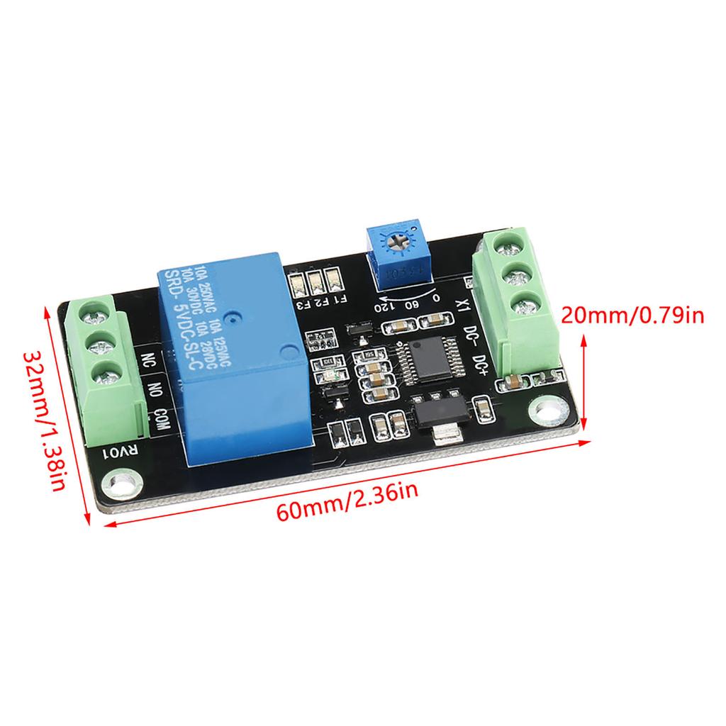 TRM01 Delay On Off Relay Delay Timer Relay Self Locking Delay On Off Time Switch Super 555 Timer DC 5V/12V/24V