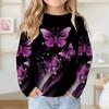 Top Unisex per Bambini Stampa Cartoni Animati Carino Manica Lunga Morbido Comodo Top Uomo Donna