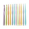 12Pcs Professional Long Handle Crochet Hook 2.0mm-10mm Ergonomic Crochet Hook Set Crochet Needle for Beginner