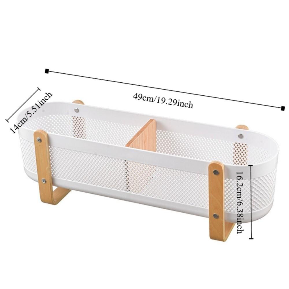 Large Capacity Cosmetic Storage Box with Divider Modern Desktop Organizer Minimalist Style Space-saving Kicthen Storage Basket