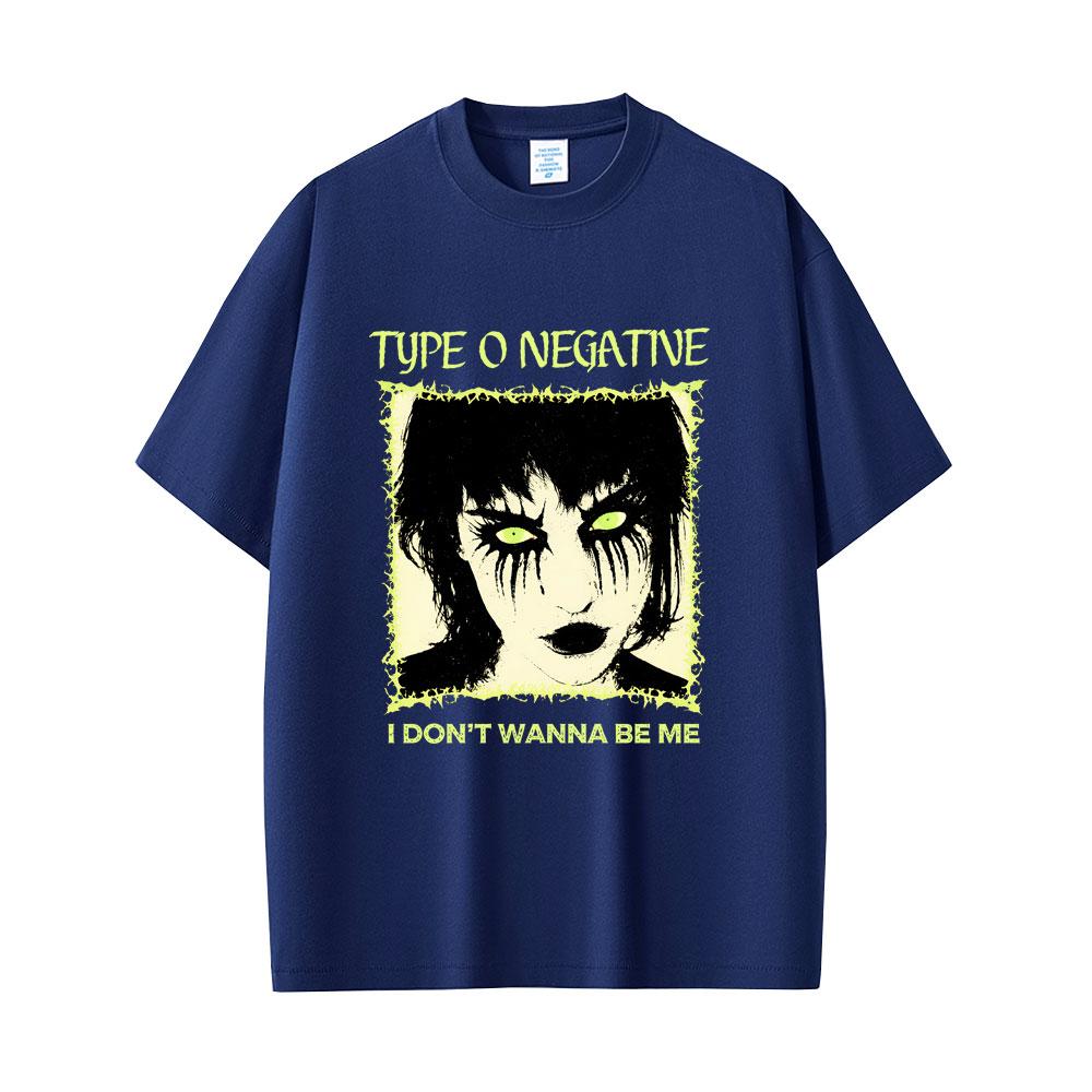 Rock Band Type O Negative I Don't Wanna Be Me Grafik T-Shirt Unisex Damen Vintage Gothic Metal T-Shirt Herren 90er Übergroße T-Shirts