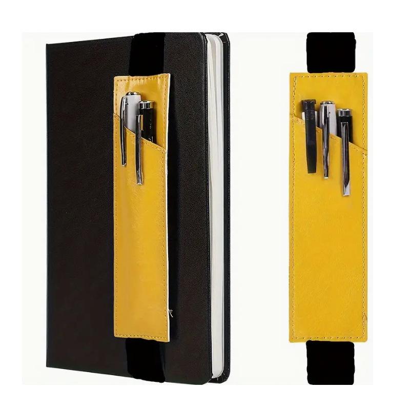 

Adjustable Elastic Strap PU Pencil Case, Large Capacity, Solid Color, for Boys, Girls, Students 15.5*4.5cm жёлтый