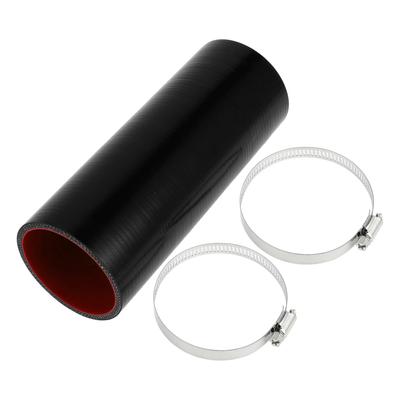 X AUTOHAUX 1 Set Inner Diameter 68mm/2.68" Length 200mm/7.87" 0 Degree Straight Black Red