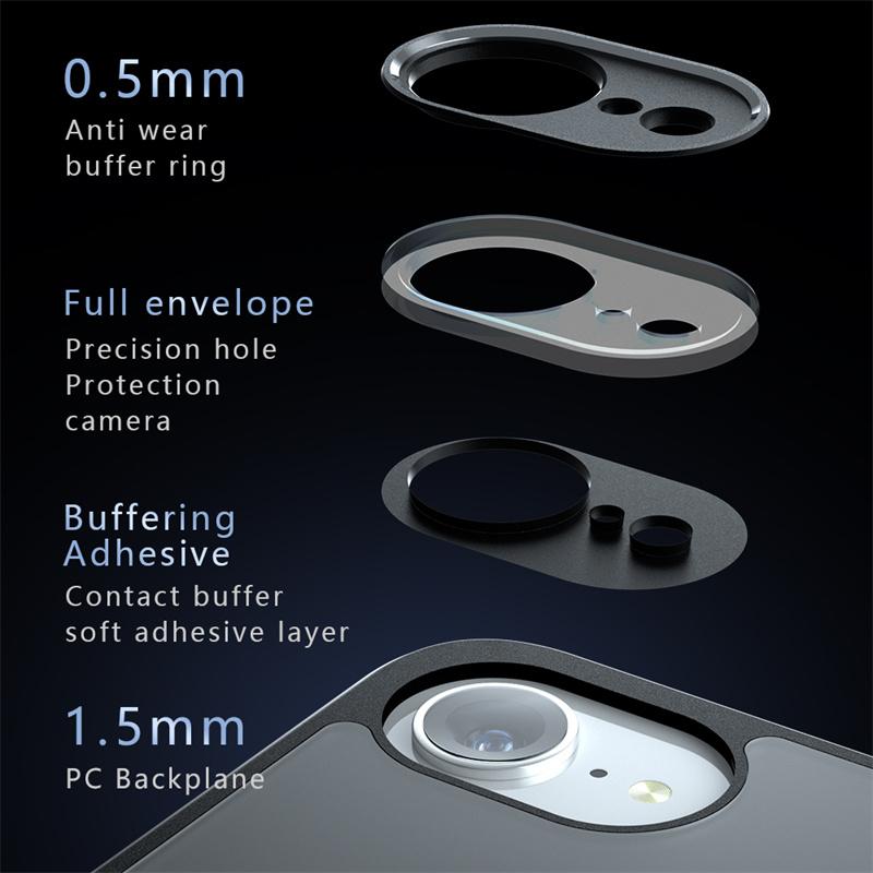 For iPhone 16e Case For Apple iPhone 16e Cover Funda Luxury Matte PC + TPU Shockproof Protective Phone Cover Cases iPhone 16e