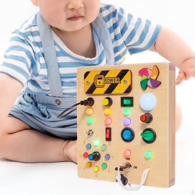 Lights Switch Busy Board Toys with Buttons Kids Activity Sensory Toy Learning Skill for