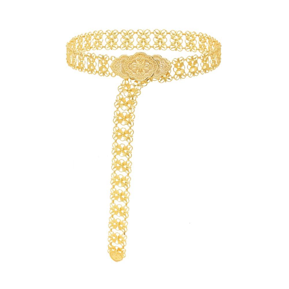 Metal Ethnic Style Belt Tassel Dance Dress Belt Chains Classic Gold Belt  Festival Accessory