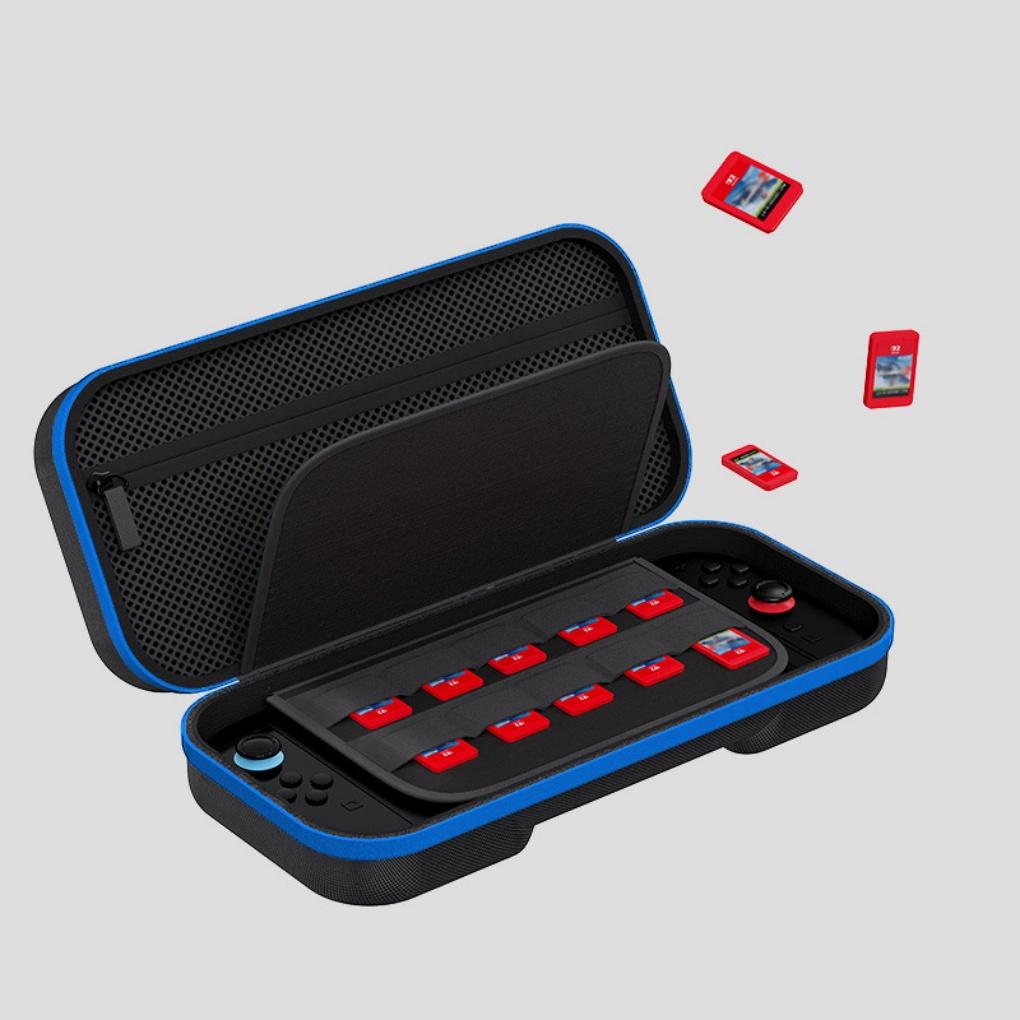 

Carrying Case For Switch 2 (2025) - For Console & Accessories Portable Hard Shell Pouch Carrying Travel Bag синий