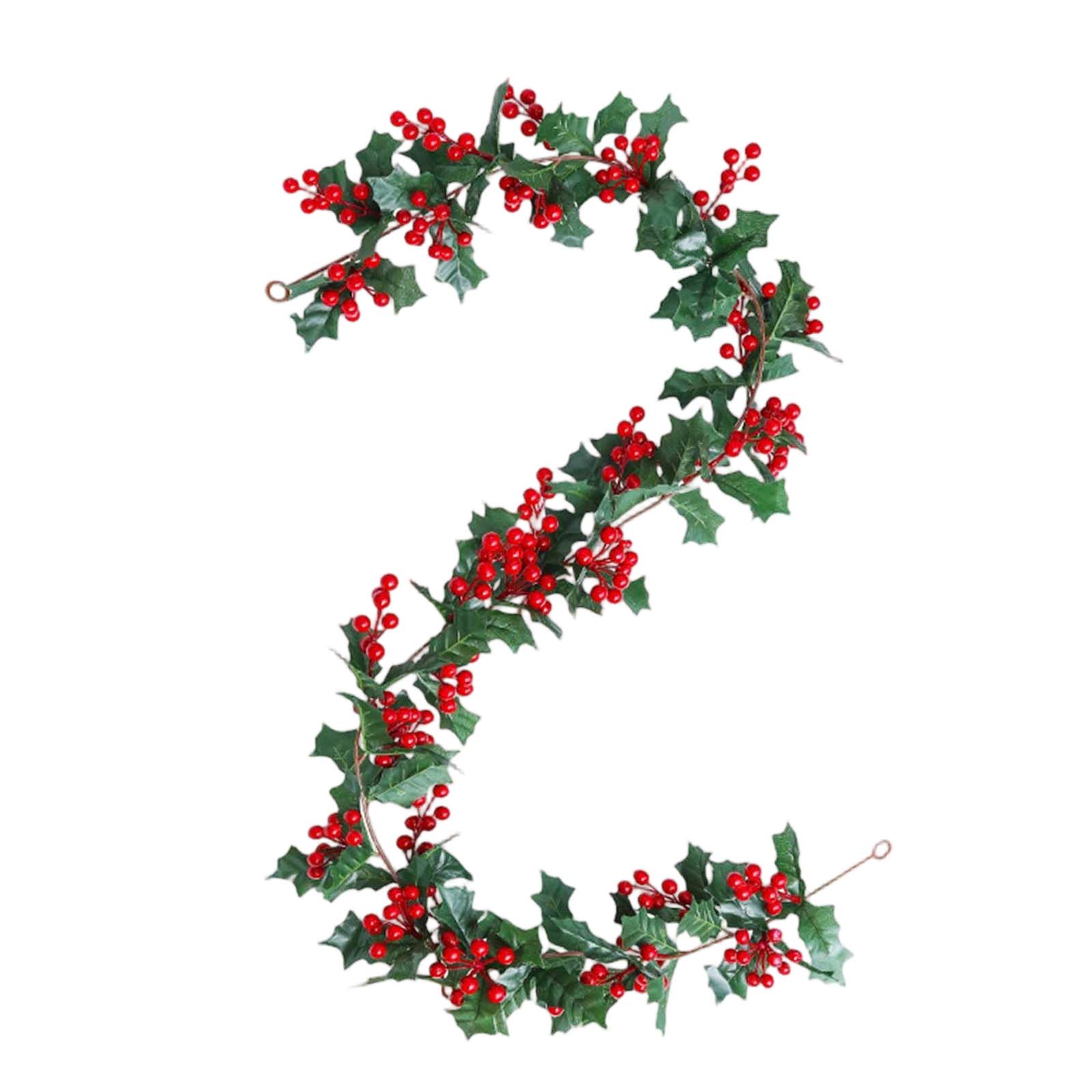 

Ягодная рождественская гирлянда Искусственная гирлянда Для помещения и улицы Рождественская гирлянда Декор гирлянды Для дома Праздничный декор One Size