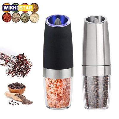 Moedores elétricos de sal e pimenta, aço inoxidável, automático, gravidade, ervas, especiarias, ajustável, conjuntos de utensílios de cozinha