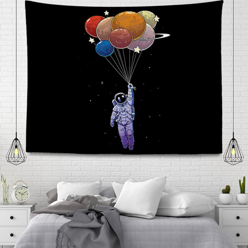 Astronaut Space Tapestry Cartoon Astronaut Tapestry Wall Hanging Bedroom Living Room Kitchen Decoration for Kids Boys Girls Gift