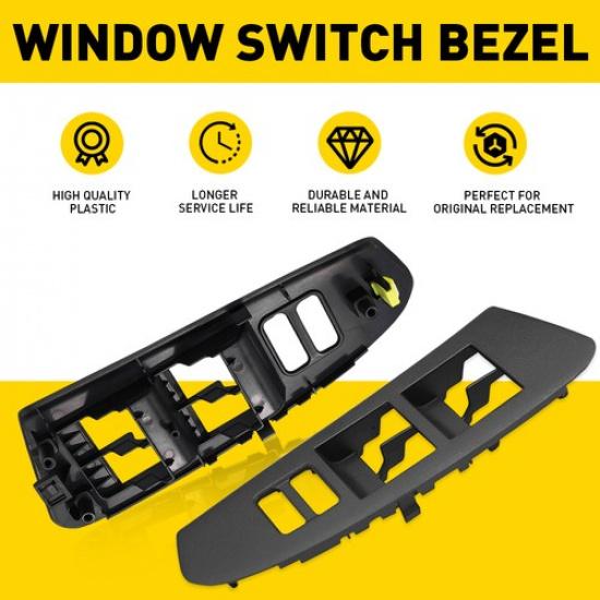 WINDOW SWITCH DOOR TRIM BEZEL MASTER LEFT PANEL FRONT Fit TOYOTA TACOMA 2012-15
