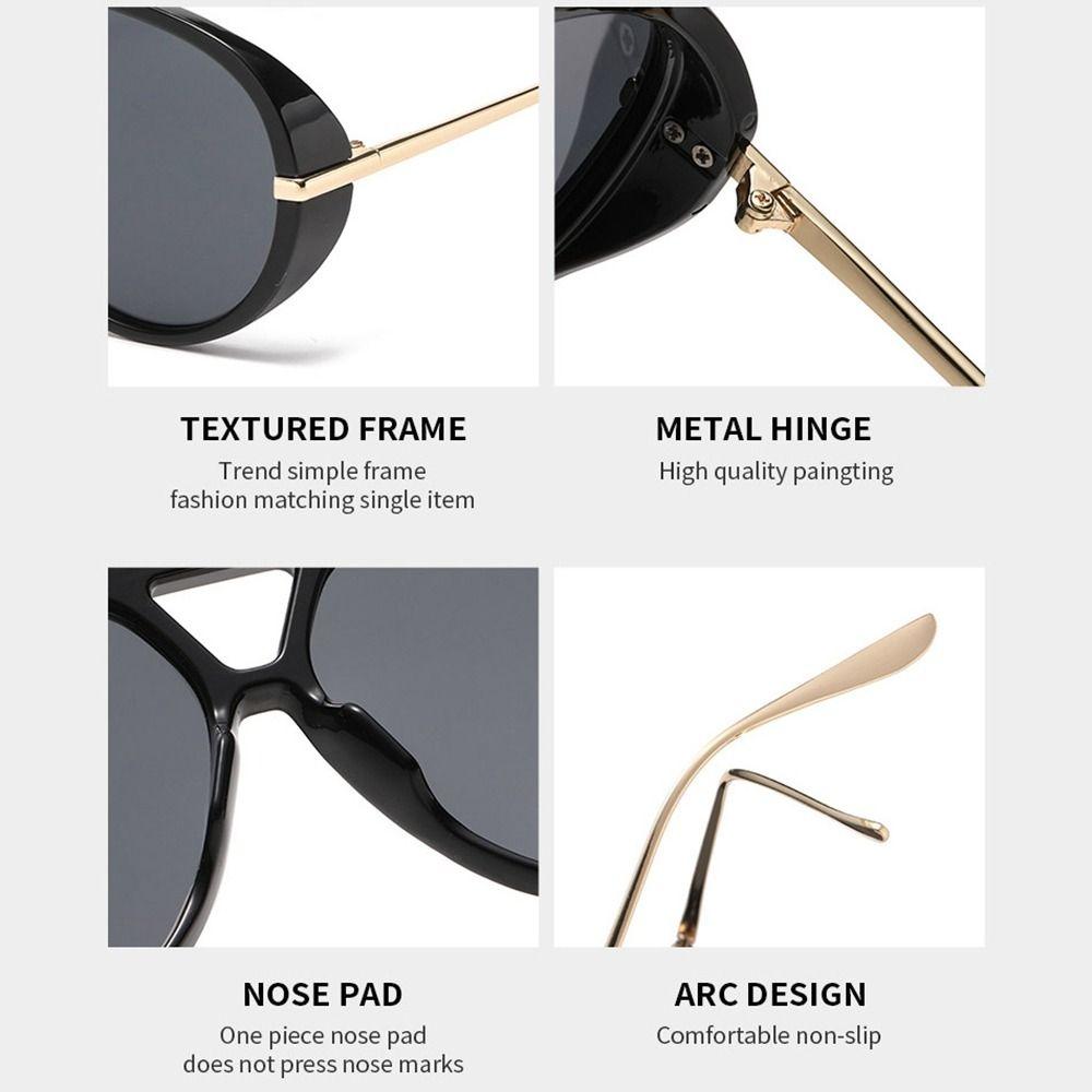 Shades Multicolor Lenses Eyewear Irregular UV400 Sun Glasses Large Frame Sunglasses  Cycling