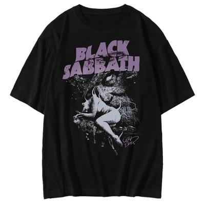 Black Sabbath Band Short Sleeve T-Shirt British Heavy Metal Rock BLACK SABBATH European and American Men's Cotton Short Sleeve