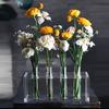 Acrylic Test Tube Vase Set With Stand, Showcases Multiple Bouquets Decoration Unique Present (8/12Pcs Tubes)