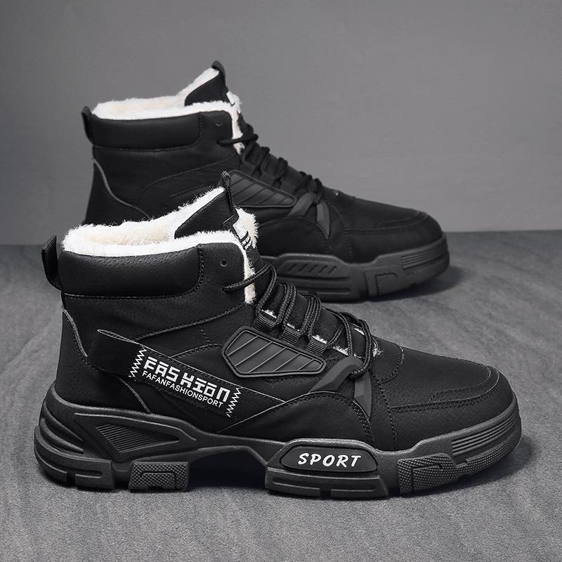 Autumn New Shoes for Men Classical Boots Outdoor High Tops Leather Casual Shoes Youth Street Cool Ankle Boots