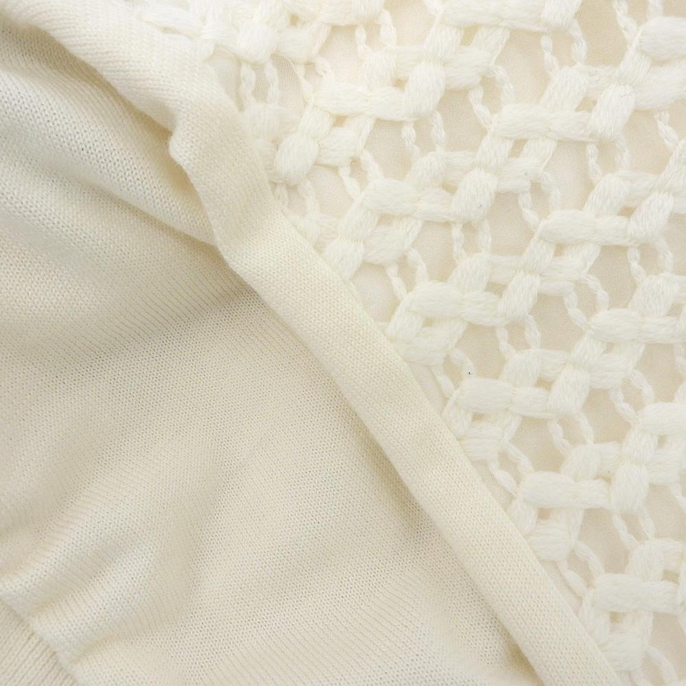 Lanvin Beautiful Wool Embroidered Cardigan for Women, Off-white, Size 38, 2405840 Tops 38 Off whiteUsed
