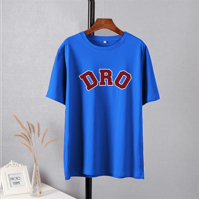 Shellsuning T-shirt da Donna con Stampa Grafica Semplice con Lettere, Estate, Cotone, Maniche Corte, Magliette Casual con Scollo a O, Top Trendy Streetwear