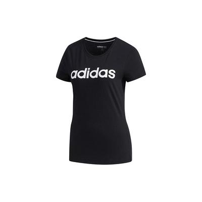Neo Essential Logo Stripe Short Sleeve T-Shirt Women Tops Black FP7868