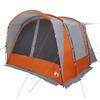 Car Tent for 4 Persons Gray and Orange Waterproof