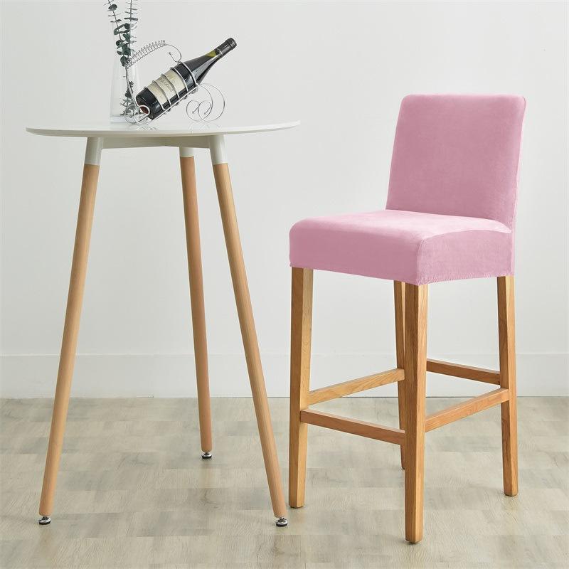 Fortykket Barstoltrekk Sølvrev Fløyel Fløyelsstoff Elastisk Hjem Hotell Klubb Barstoltrekk Stoltrekk