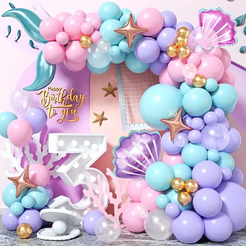 Mermaid Ocean Theme Macaron Balloon Garland – Birthday Party Decoration Arch
