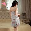 Sexy Pure Desire, Cute Girl Wind Floral Suspender Skirt with Chest Pad, One Piece of High-end Hair