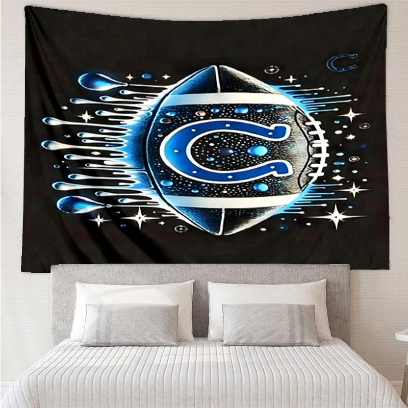 Indianapolis Colts Football Tapestry Hanging for Bedroom,Livingroom, Playroom,Decor Art Room Wall Tapestry Holiday and Birthday Gifts