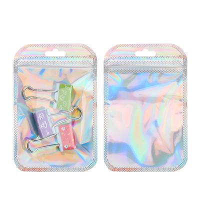 50Pcs Silver Aluminum Foil Zip Lock Bags Resealable Candy Pouch Laser Packaging Bags Self-sealing Food Storage Bag Thick Bags