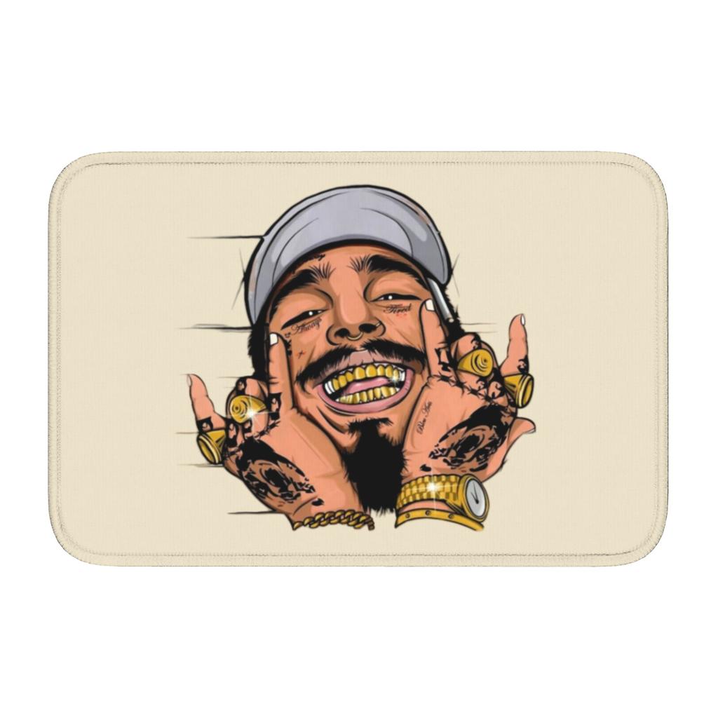 Custom Posts Malones American Popular Rapper Front Door Floor Entrance Mat Indoor Bath Kitchen Doormat Garage Carpet Rug