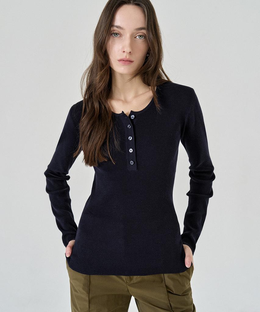 PELOTE Slim Ribbed Knit T-Shirt (2 Colors)