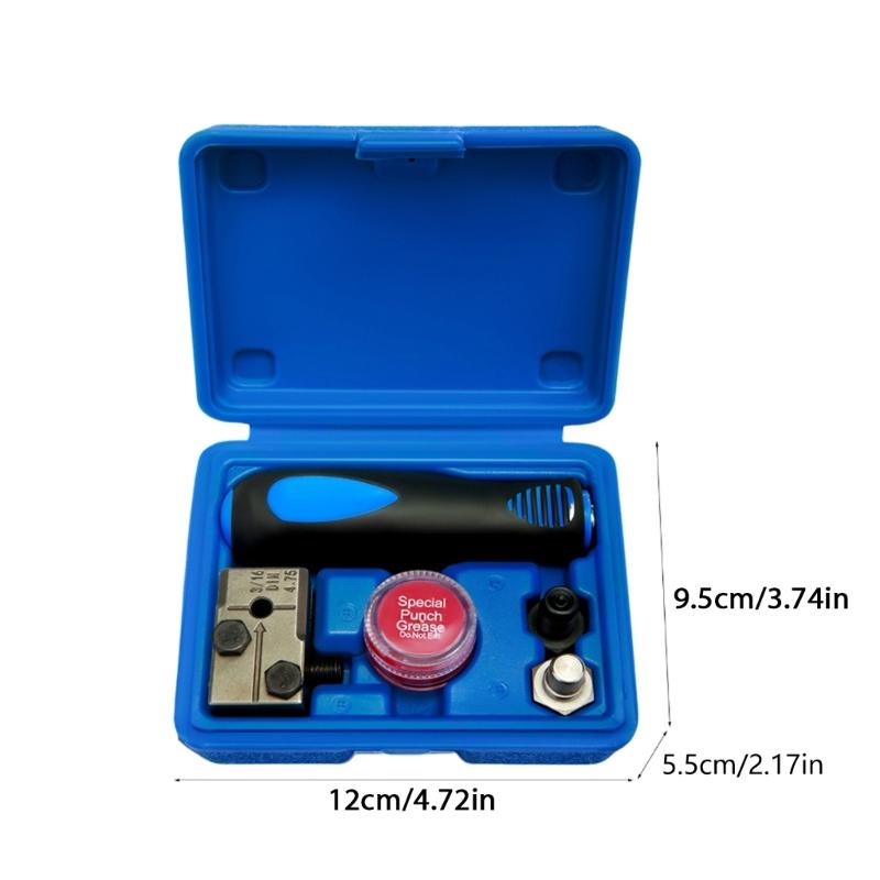 3/16in 4.75mm Manual Tubing Flaring Tool Set Car Brake Line Flaring Device Universal Tube Flare Tool with Storage Box