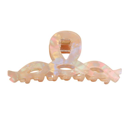 Hair Claw Large Wave Design Back Head Hair Clip Anti-slip Teeth Strong Grip Shark Hair Clip Versatile Hair Accessory