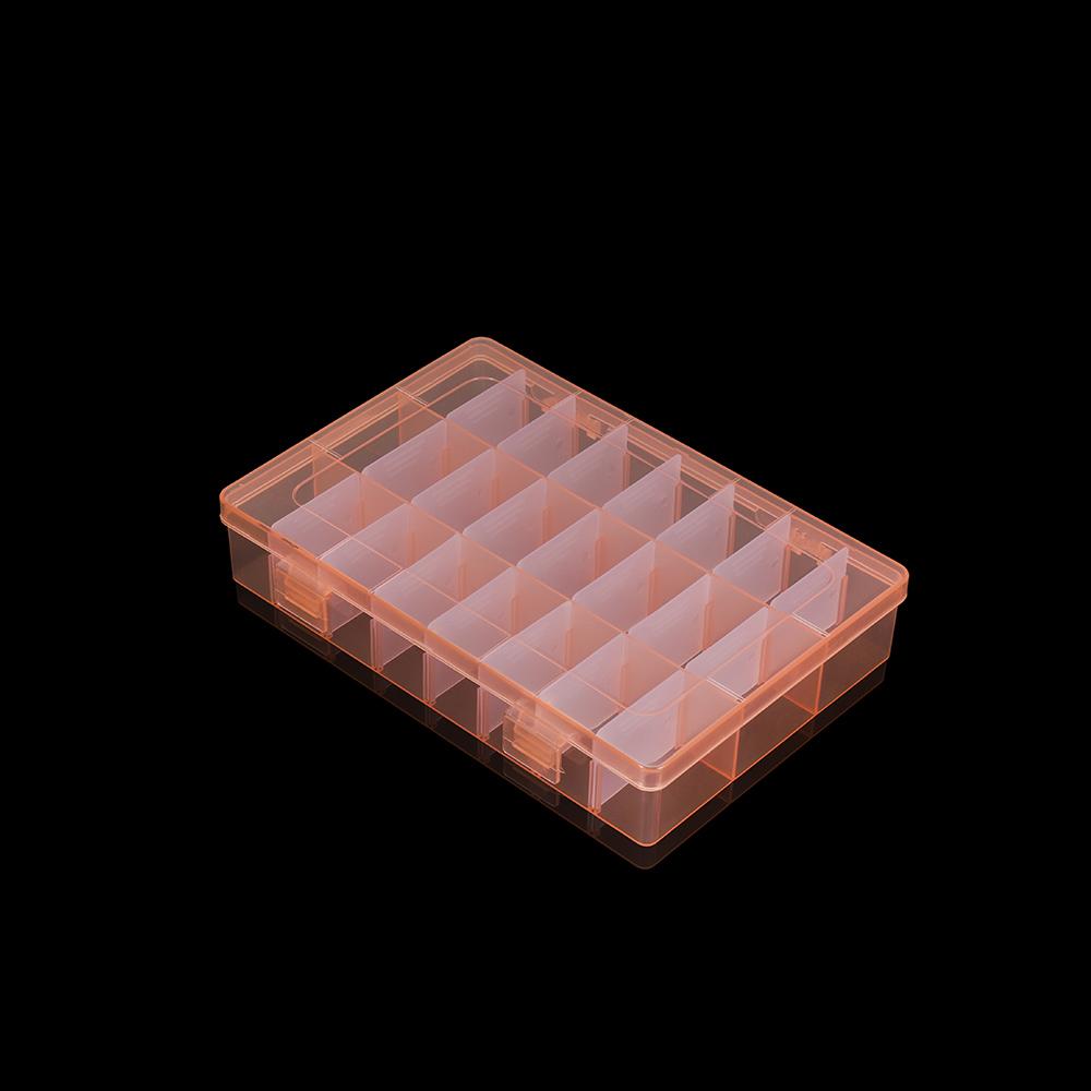24 Grids Adjustable Plastic Jewelry Beads Accessories Storage Boxs Case Jewelry Display Beads Earring Making Organizer Container оранжевый