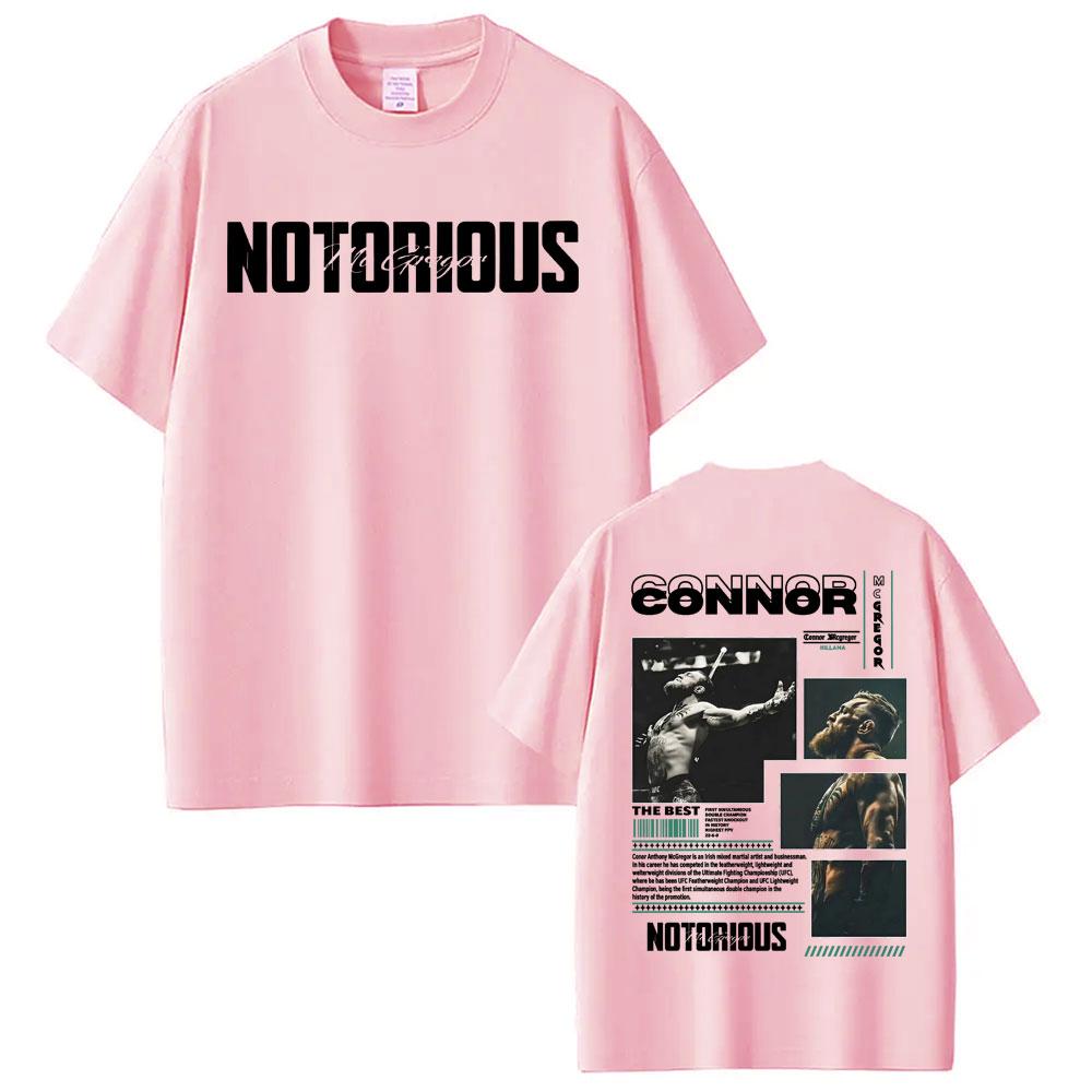 Maglietta Grafica Limitata Connor Mcgregor The Notorious Unisex Moda Donna Retro Classico T-shirt Casual Cotone Oversize T-shirt