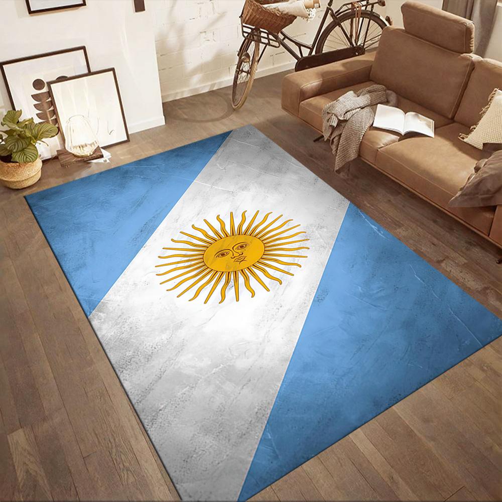 Argentina Sparkle Flag Square Rugs Are a Great Choice for Living Rooms, Bedrooms, Home Décor, and As Gifts.