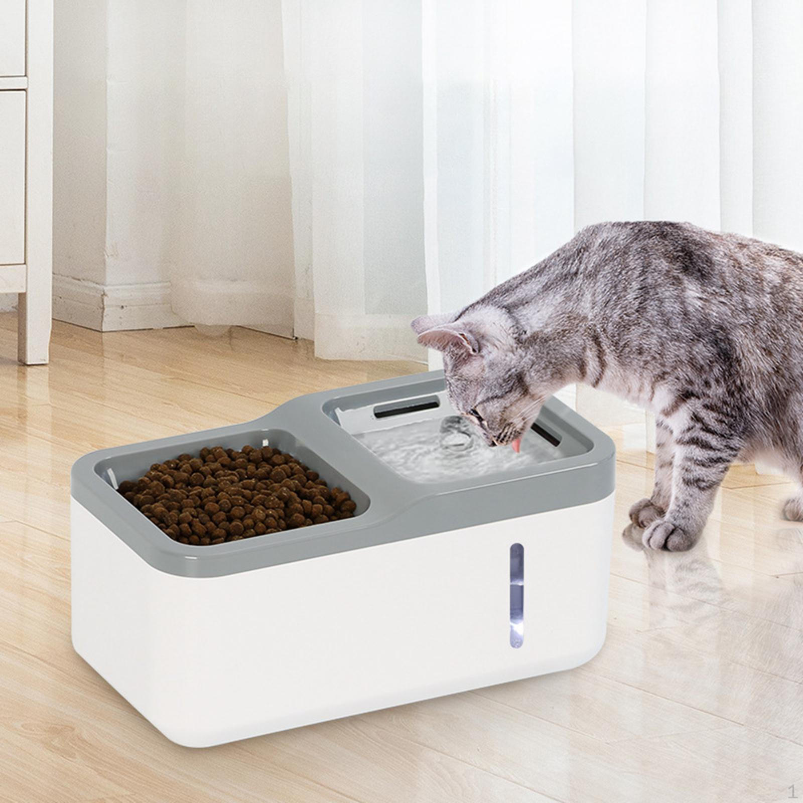 Automatic Pet Feeder Waterer Dish Animals Water Food Dispenser for Dogs Cats