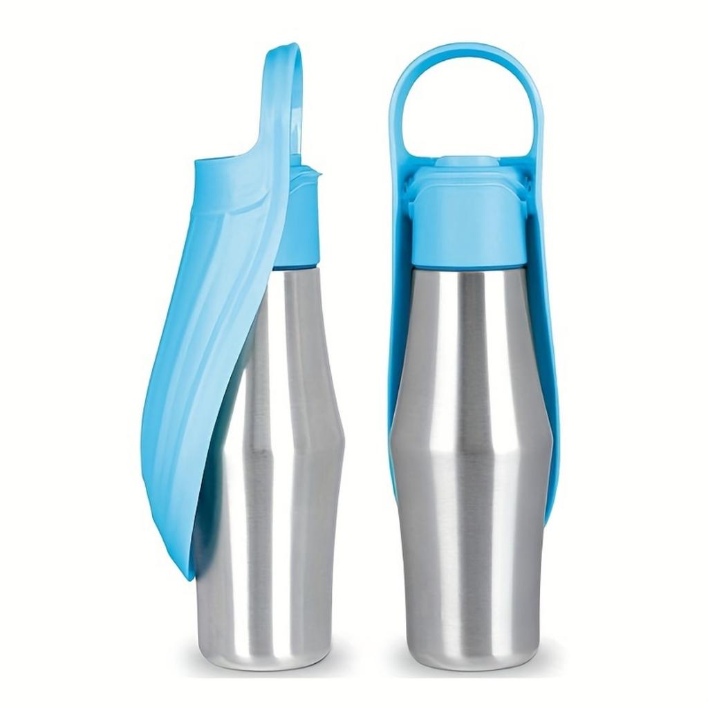 Botella de Agua Grande para Perros de 750 ml Acero Inoxidable Portátil para Exteriores Bebedero para Perros Recipiente de Agua para Viajes Suministros para Mascotas Adecuado para Todas las Razas de Perros Decoración