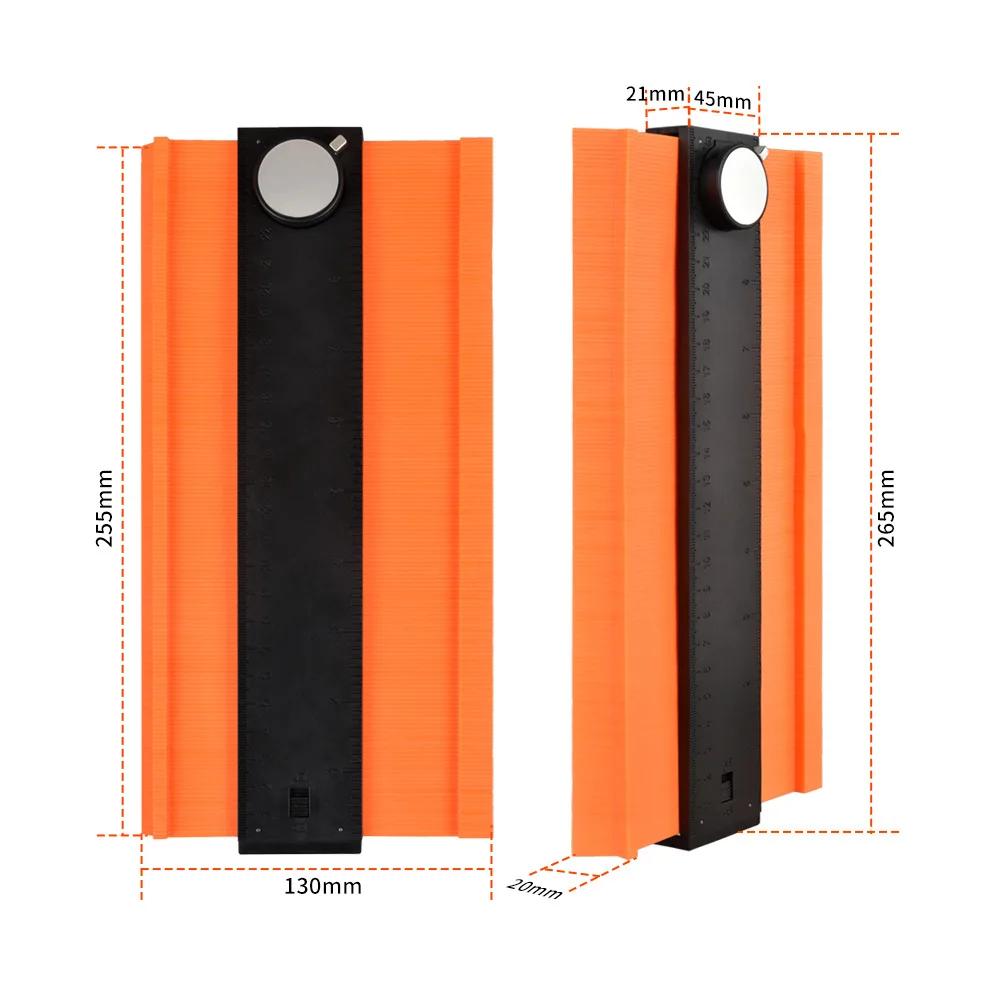 Multifunctional Contour Gauge 5 and 10 Inch Irregular Shape Measuring Tool Copy Profile Ruler for Woodwork Stone Automotive