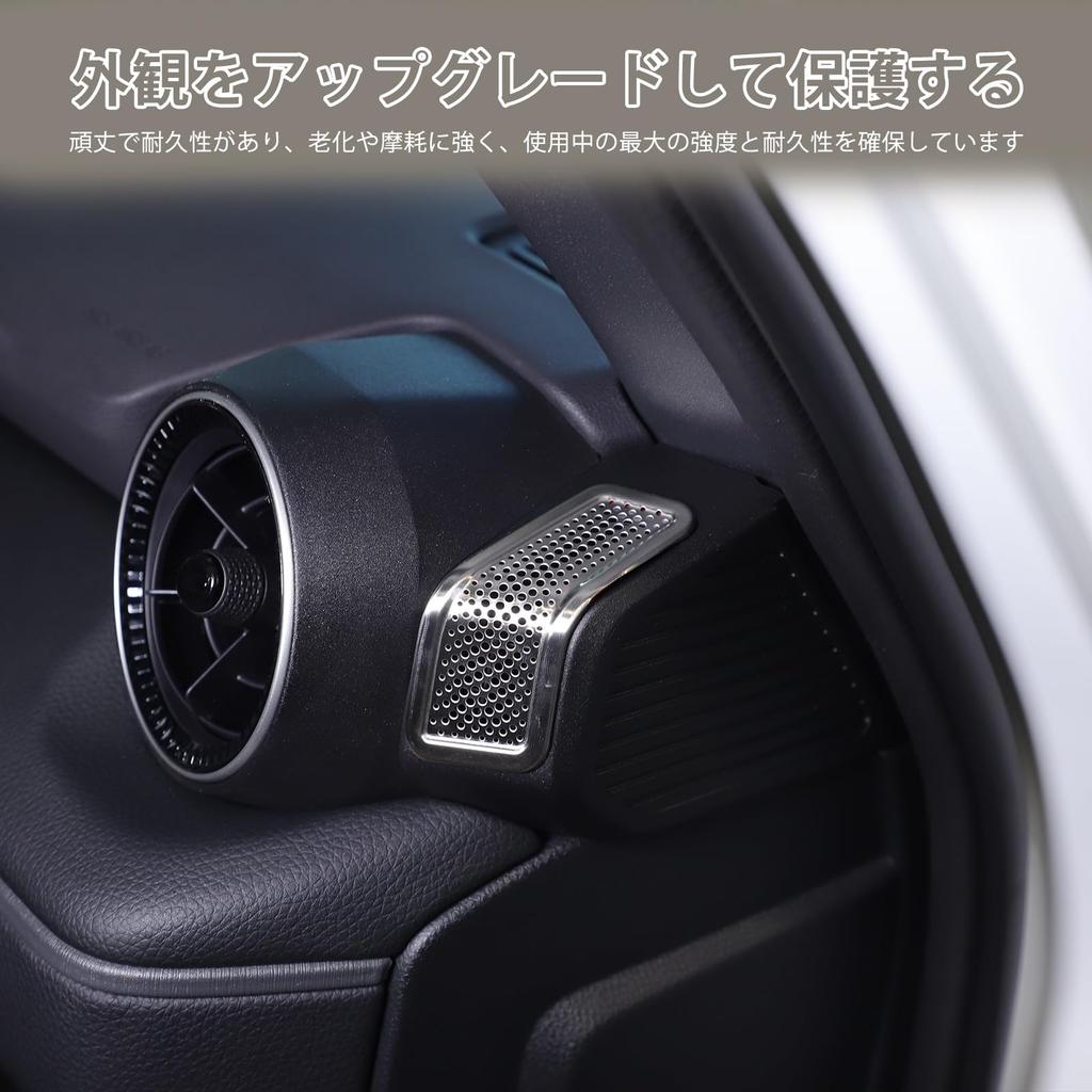 METYOUCAR Toyota Land Cruiser 250 Air Conditioner Air Vent Dustproof Double Side Air Vent Stainless Adhesive Easy Interior Custom Car Set Cover,