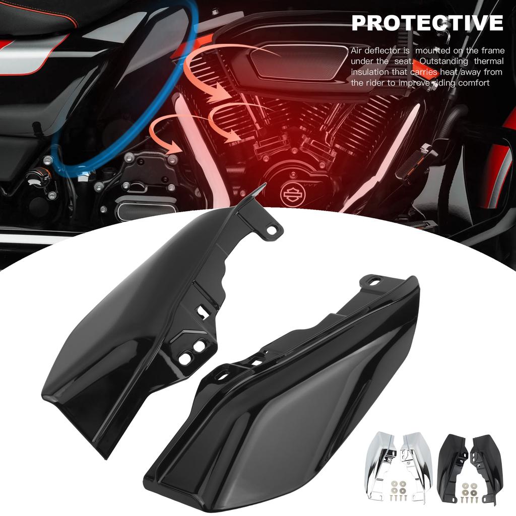 For Harley Davidson Motorcycle Mid-Frame Air Deflector Under Seat Engine 2017-2022 Touring Road King Street Electra Glide Parts