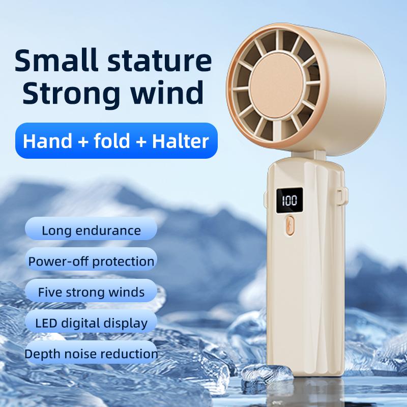 Rechargeable 5 Wind Modes Outdoor Pocket Mini Fan Portable Handheld Fan