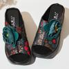 Fashion GKTINOO 2025 Retro Slippers Genuine Leather Shoes Handmade Slides Flip Flop On The Platform Clogs For Women Flower Woman Slipper