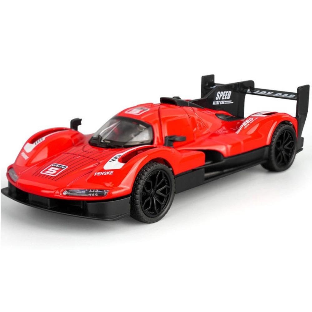 

Симуляция 1/32 Porsche Le Mans 963 Металлическая модель гоночного автомобиля Детская игрушка-машинка с звуком и светом Оттяни и езжай Коллекция Миниатюрная Voiture красный