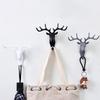 Animal Modeling Hooks Creative Vintage Wall Hanging Hook Hanging Clothes Hat Scarf Key Deer Horns Hanger Rack Walls Decoration