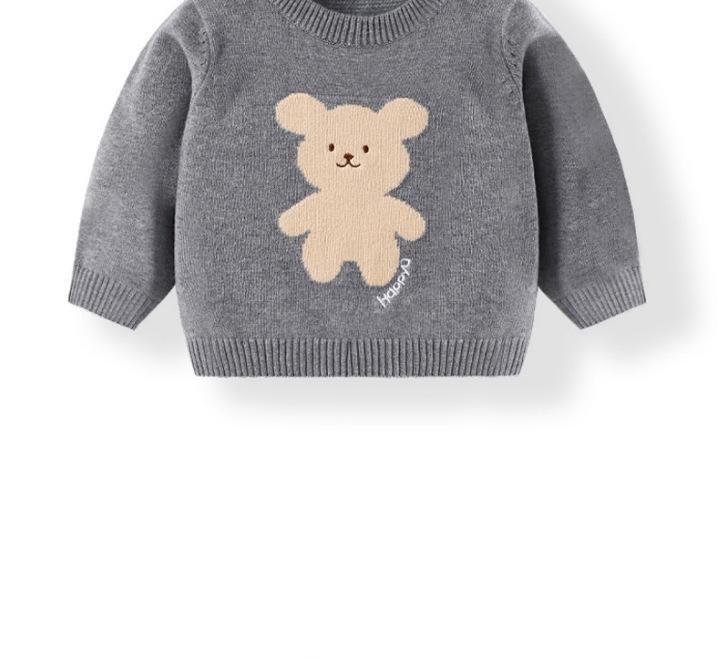 Autumn/Winter Cartoon Pullover Sweater Set for Toddlers